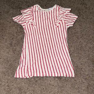 Striped tshirt with ruffles